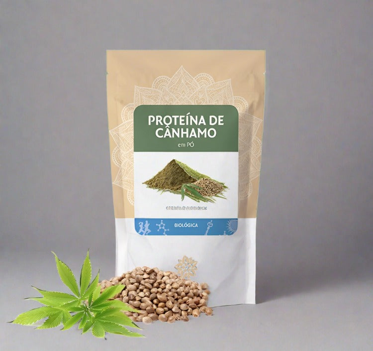 Proteína de Cânhamo em Pó Bio - Proteína Vegetal Completa